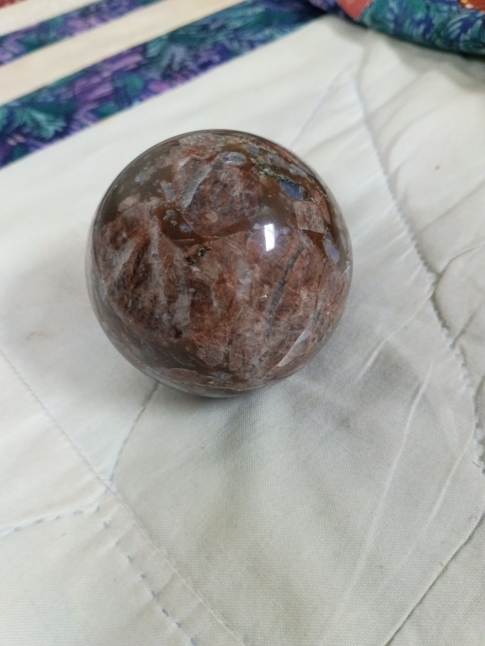 Polished Brown And Pink Stone Sphere